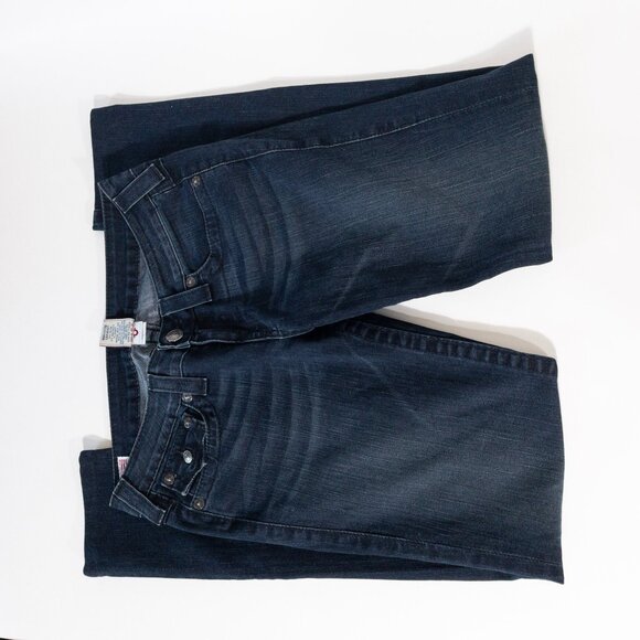 True Religion Low Cut Skinny Jeans Sz 29 Dark Wash Denim USA-Made Becca - Picture 7 of 14